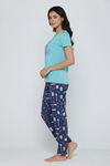 Zivame Farm Lore Knit Cotton Pyjama Set - Set Sail — thumbnail 2